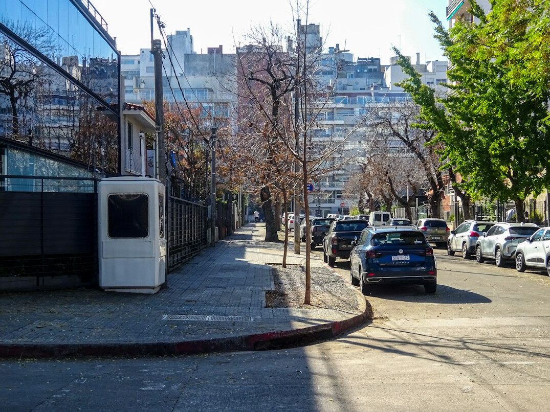 Cobblestone street in Montevideo old town
